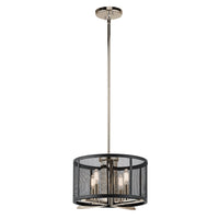 Titus Drum Semi Flush Pendant Polished Nickel