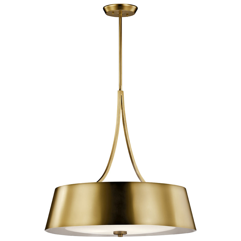 Maclain Drum Round Pendant Natural Brass