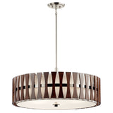 Cirus Drum Semi Flush Pendant Auburn Stained Finish 30 Inch