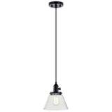 Avery Cone Mini Pendant Black 8.25 Inch
