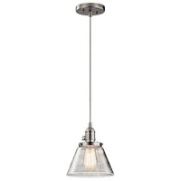 Avery Cone Mini Pendant Brushed Nickel 8 Inch