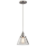Avery Cone Mini Pendant Brushed Nickel 8 Inch