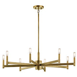 Erzo Chandelier Natural Brass 8 Light
