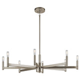 Erzo Chandelier Satin Nickel 8 Light