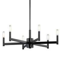 Erzo Chandelier Black 6 Light