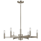 Erzo 1 Tier Chandelier Satin Nickel 6 Light