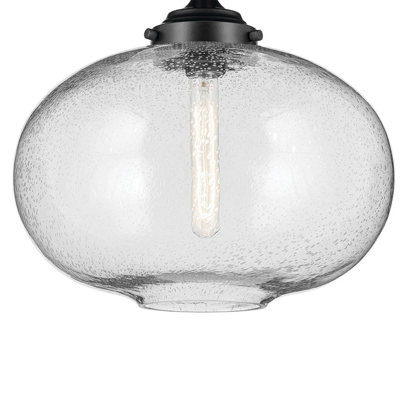 Avery Ceiling Semi Flush Light Black