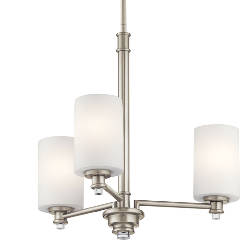 Joelson Chandelier Brushed Nickel 3 Light