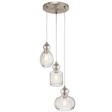 Riviera Pendant Brushed Nickel 18 Inch