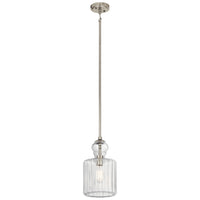 Riviera Pendant Brushed Nickel 7.75 Inch