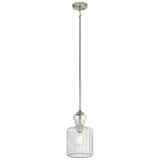 Riviera Pendant Brushed Nickel 7.75 Inch