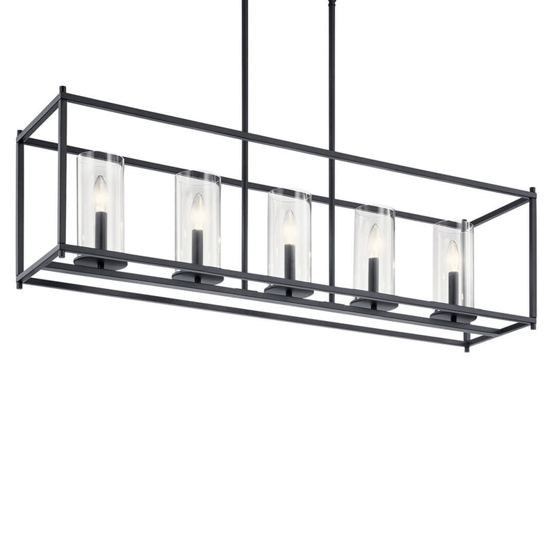 Crosby Linear Chandelier Black