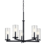 Crosby Chandelier Black 5 Light