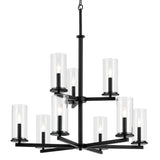 Crosby Chandelier Black 9 Light