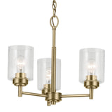 Winslow Mini Chandelier Natural Brass