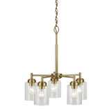 Winslow 1 Tier Chandelier Natural Brass 5 Light