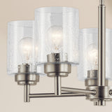 Winslow 1 Tier Chandelier Brushed Nickel 5 Light