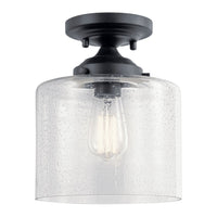 Winslow Ceiling Semi Flush Light Black 10.62 Inch