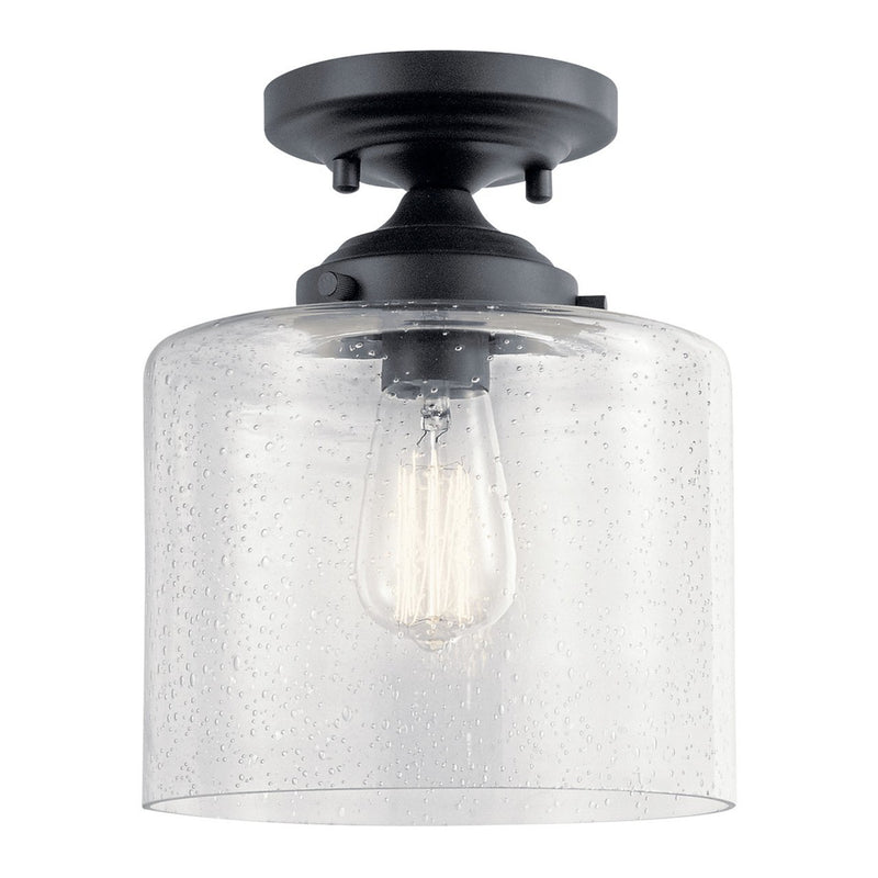 Winslow Ceiling Semi Flush Light Black 10.62 Inch
