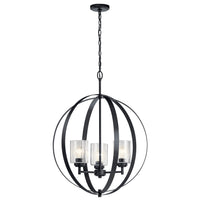Winslow Chandelier Black 3 Light