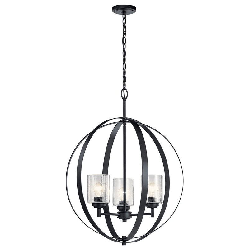 Winslow Chandelier Black 3 Light