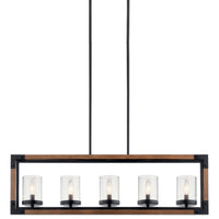 Marimount Linear Chandelier Auburn Stained Finish