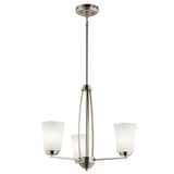 Tao Chandelier Brushed Nickel 3 Light