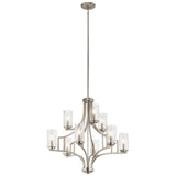 Vara Chandelier Brushed Nickel 9 Light