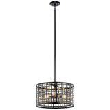 Aldergate Ceiling Drum Semi Flush Light Black