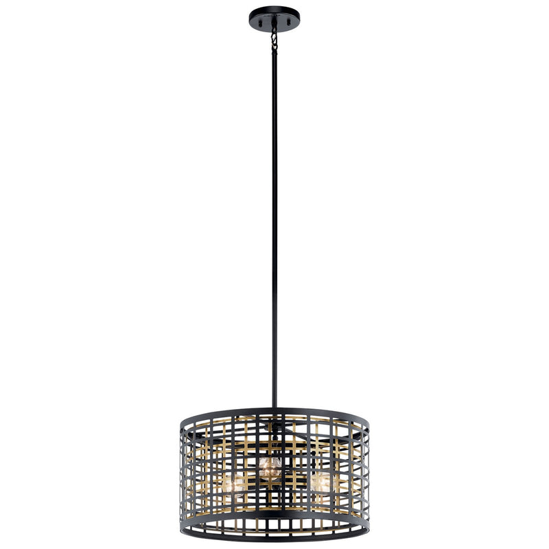 Aldergate Ceiling Drum Semi Flush Light Black