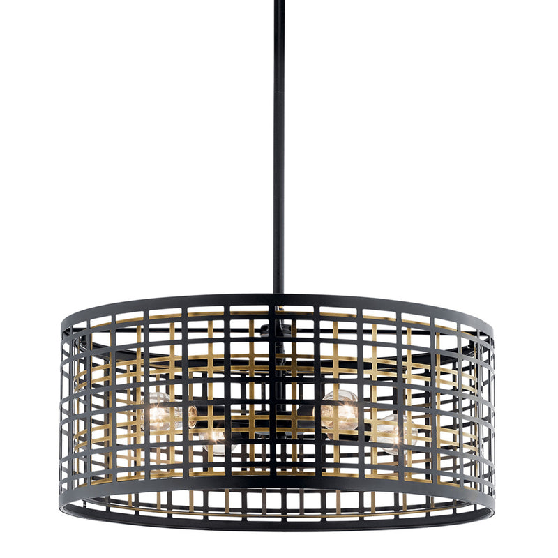 Aldergate Drum Round Chandelier Black