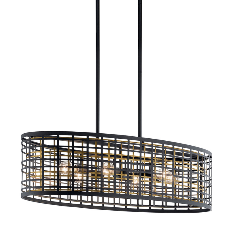 Aldergate Drum Oval Chandelier Black