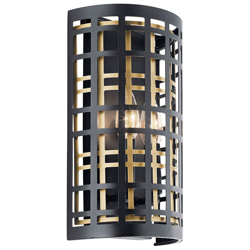 Aldergate Wall Drum Sconce Black