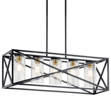 Moorgate Linear Chandelier Black 5 Light