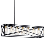 Moorgate Linear Chandelier Black 7 Light