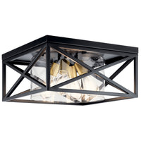 Moorgate Ceiling Flush Light Black