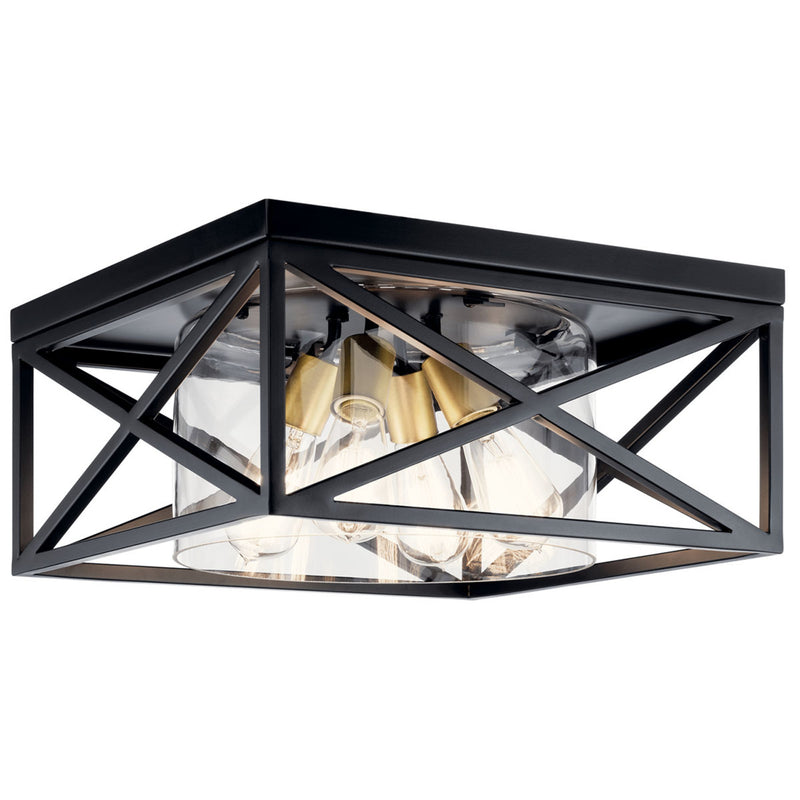 Moorgate Ceiling Flush Light Black