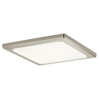 Zeo LED Downlight Square Flush Brushed Nickel