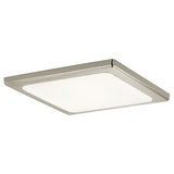 Zeo LED Downlight Square Flush Brushed Nickel