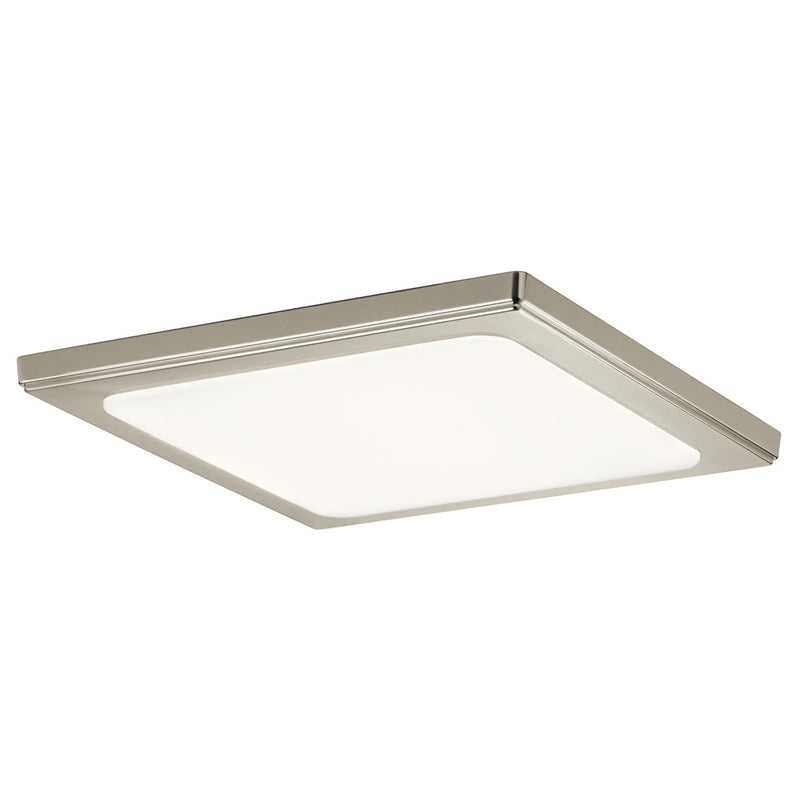 Zeo LED Downlight Square Flush Brushed Nickel