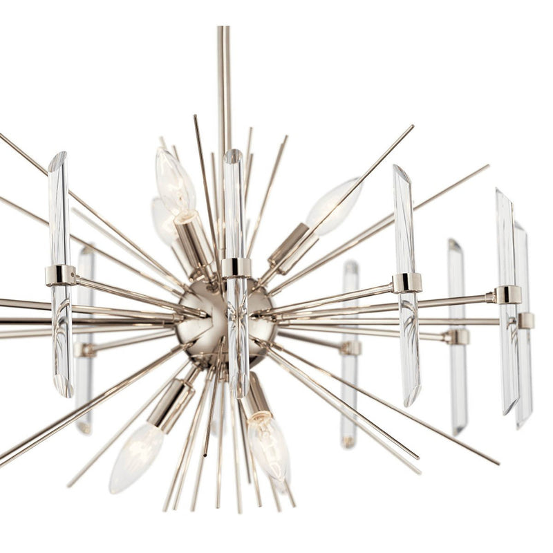 Eris Round Chandelier Polished Nickel 6 Light