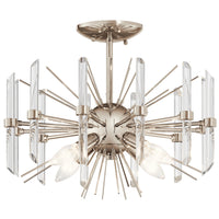 Eris Ceiling Semi Flush Light Polished Nickel
