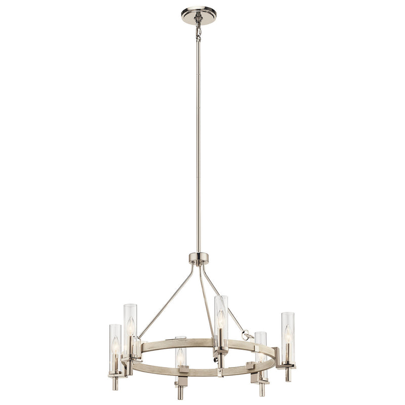 Telan Chandelier White Washed Wood