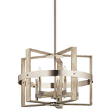 Peyton Chandelier White Washed Wood