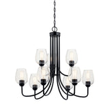Valserrano Chandelier Black 9 Light
