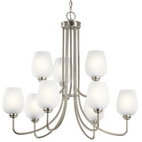 Valserrano Chandelier Brushed Nickel 9 Light