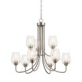 Valserrano Chandelier Brushed Nickel 9 Light