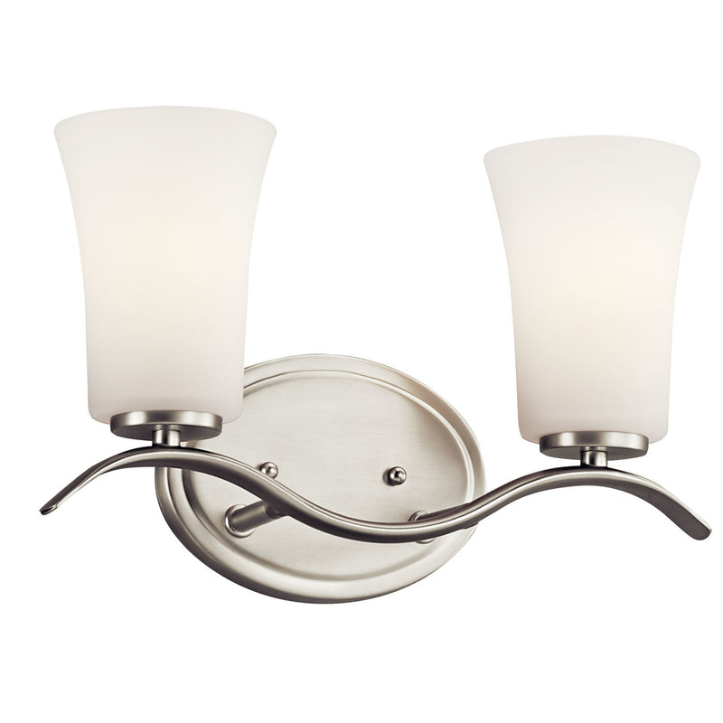 Armida Vanity Light Brushed Nickel 2 Light