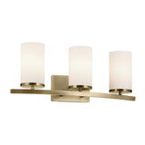 Crosby Vanity Light Natural Brass 3 Light
