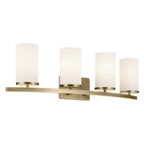 Crosby Vanity Light Natural Brass 4 Light
